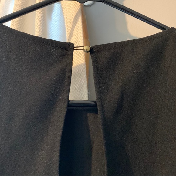 NWT Banana Republic Ruffle Hem Black Dress - Picture 9 of 12